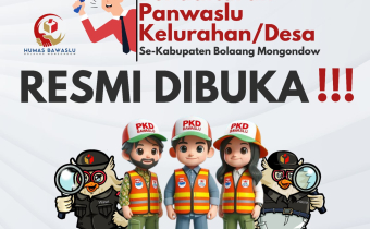 Bawaslu Bolmong Buka Pendaftaran PKD, Ini Syaratnya!