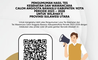 6 Besar Diumumkan, Berikut Nama-Nama Calon Anggota Bawaslu Bolmong Periode 2023-2028